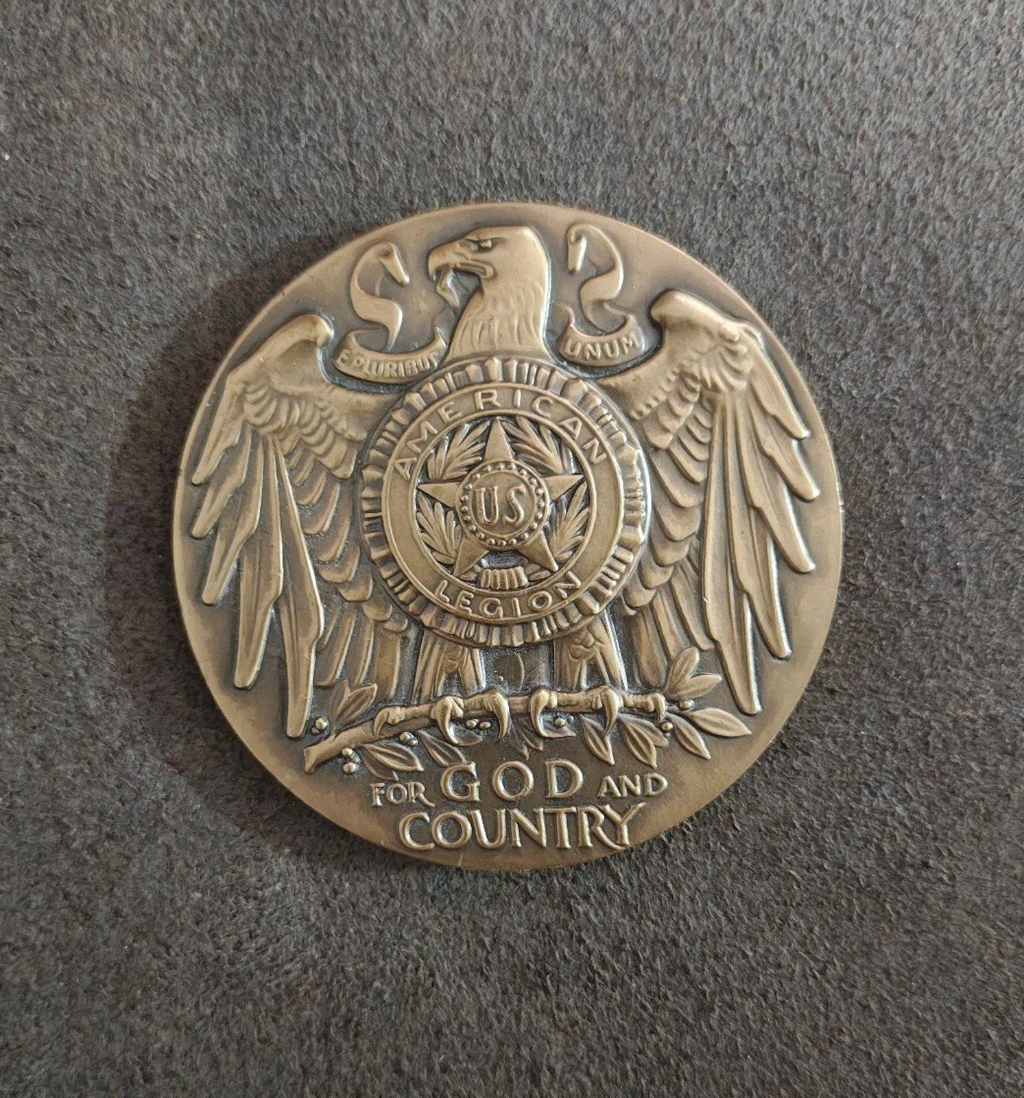 1970s The American Legion School Award Large Bronze Medallion