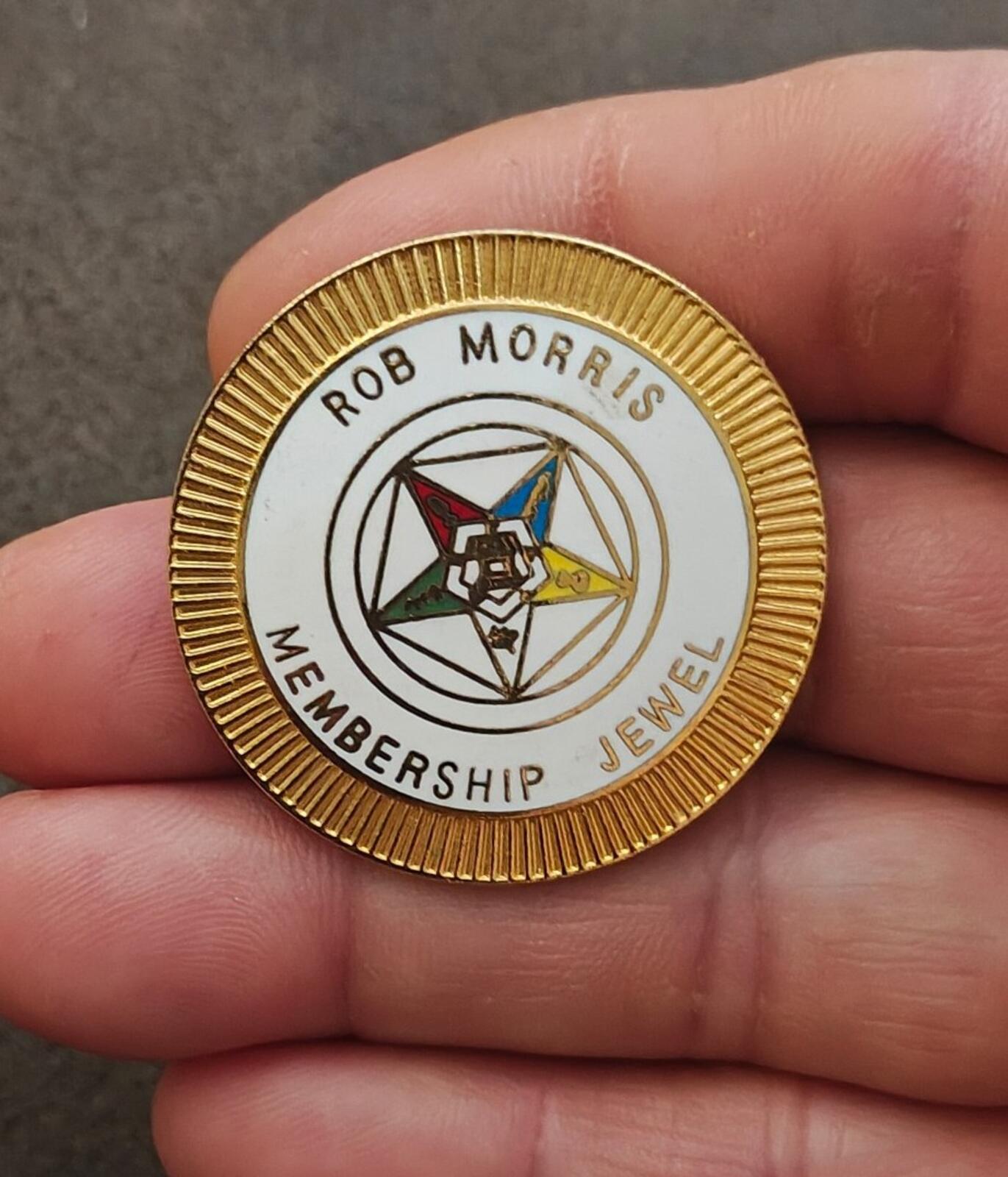 Rob Morris Membership Jewel Gold Tone Enamel Pin & Pendant