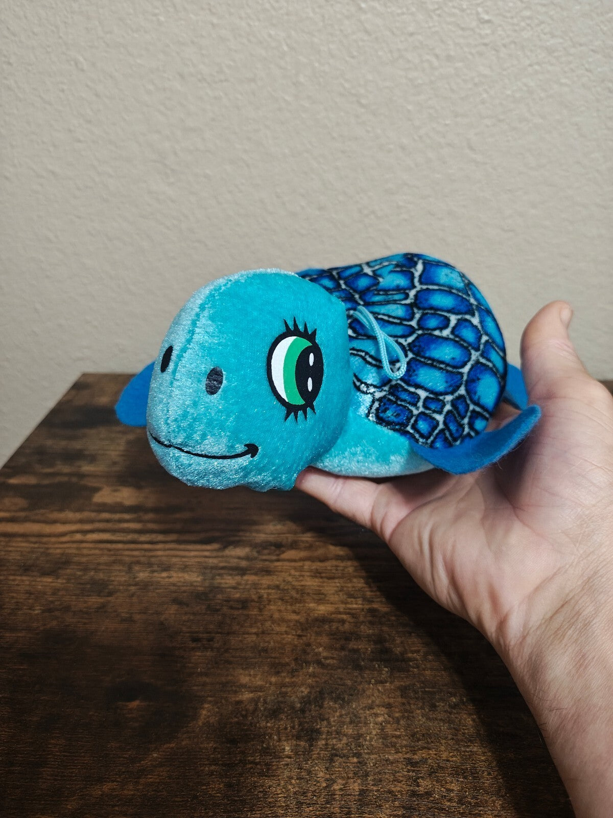 Circus Circus Las Vegas Souvenir Blue Mosaic Shell Turtle Plush