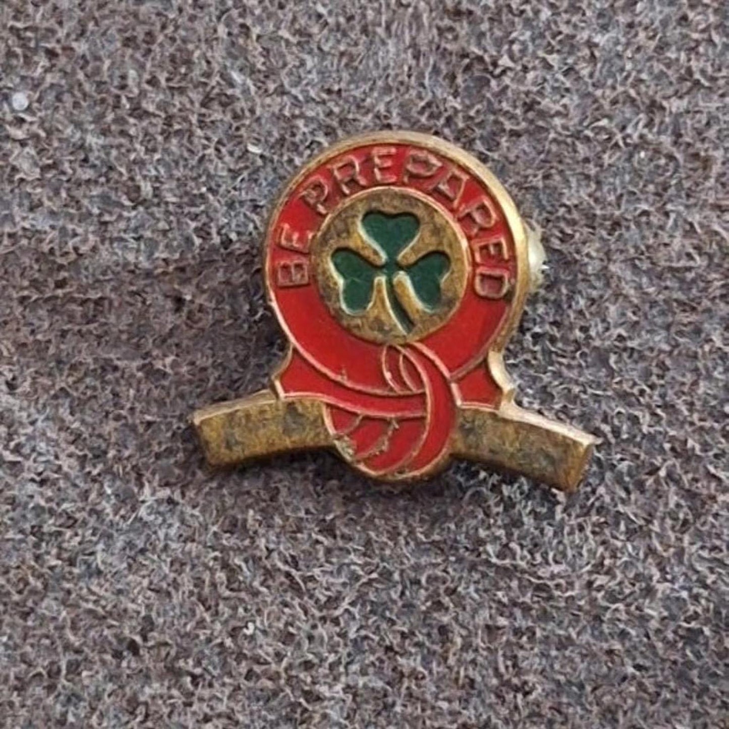 1940s Girl Scout BE PREPARED First Class Curved Bar Pin