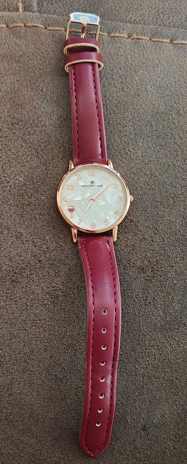 Sailor Jane Red Wine Themed Ladies Watch