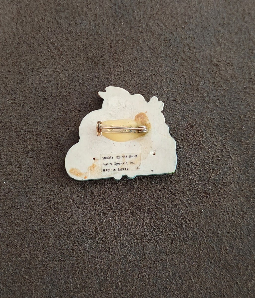 1970s Peanuts Snoopy Roller Skating Enamel Pin