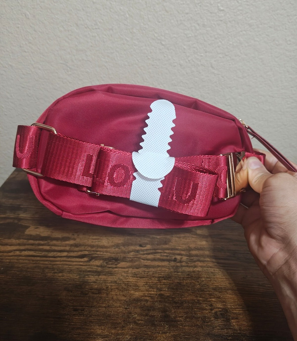 Loulu Everywhere Red Canvas Belt Bag