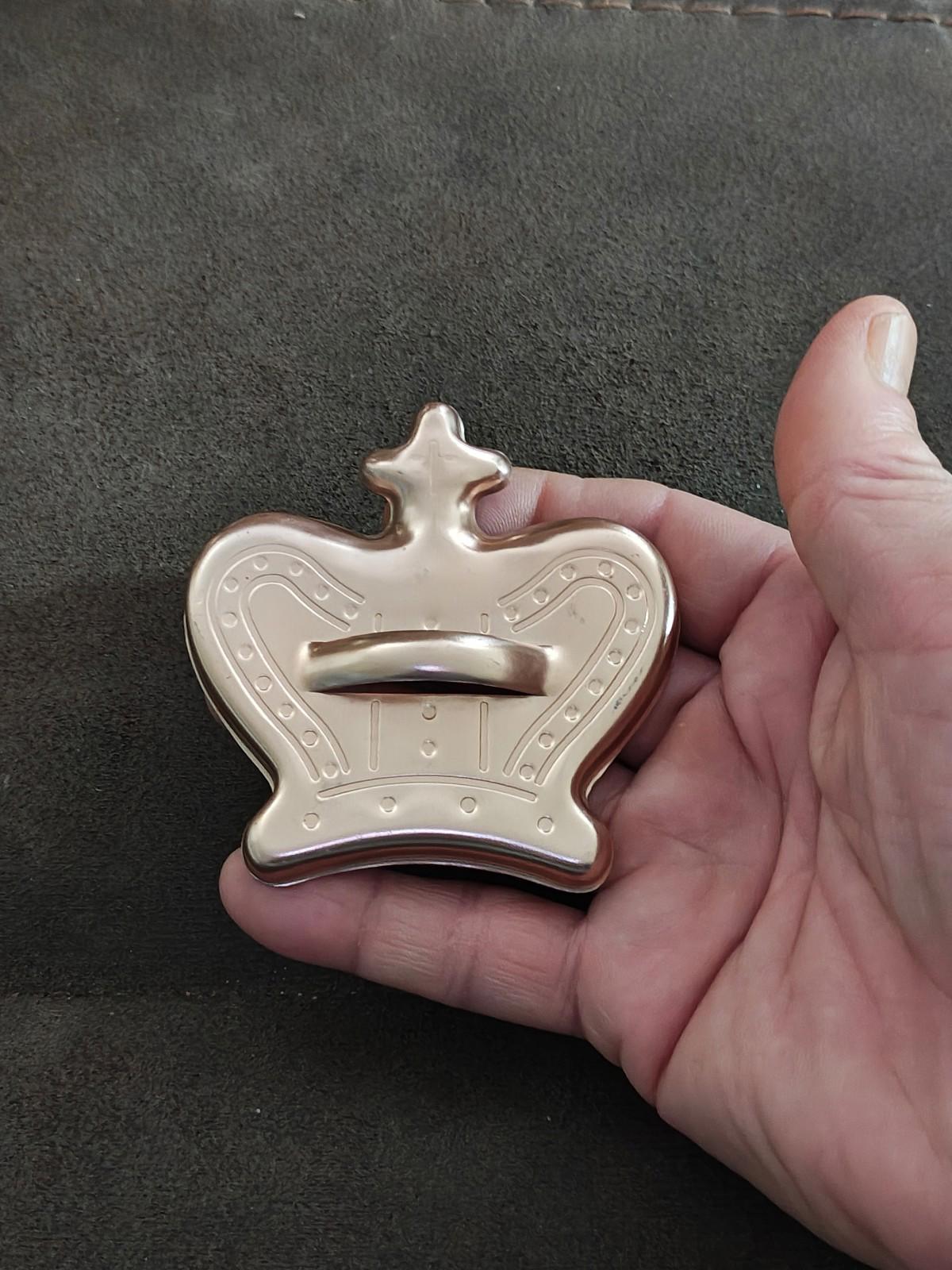 1960s Copper Tone Crown and Silver Tone Spade Cookie Cutters
