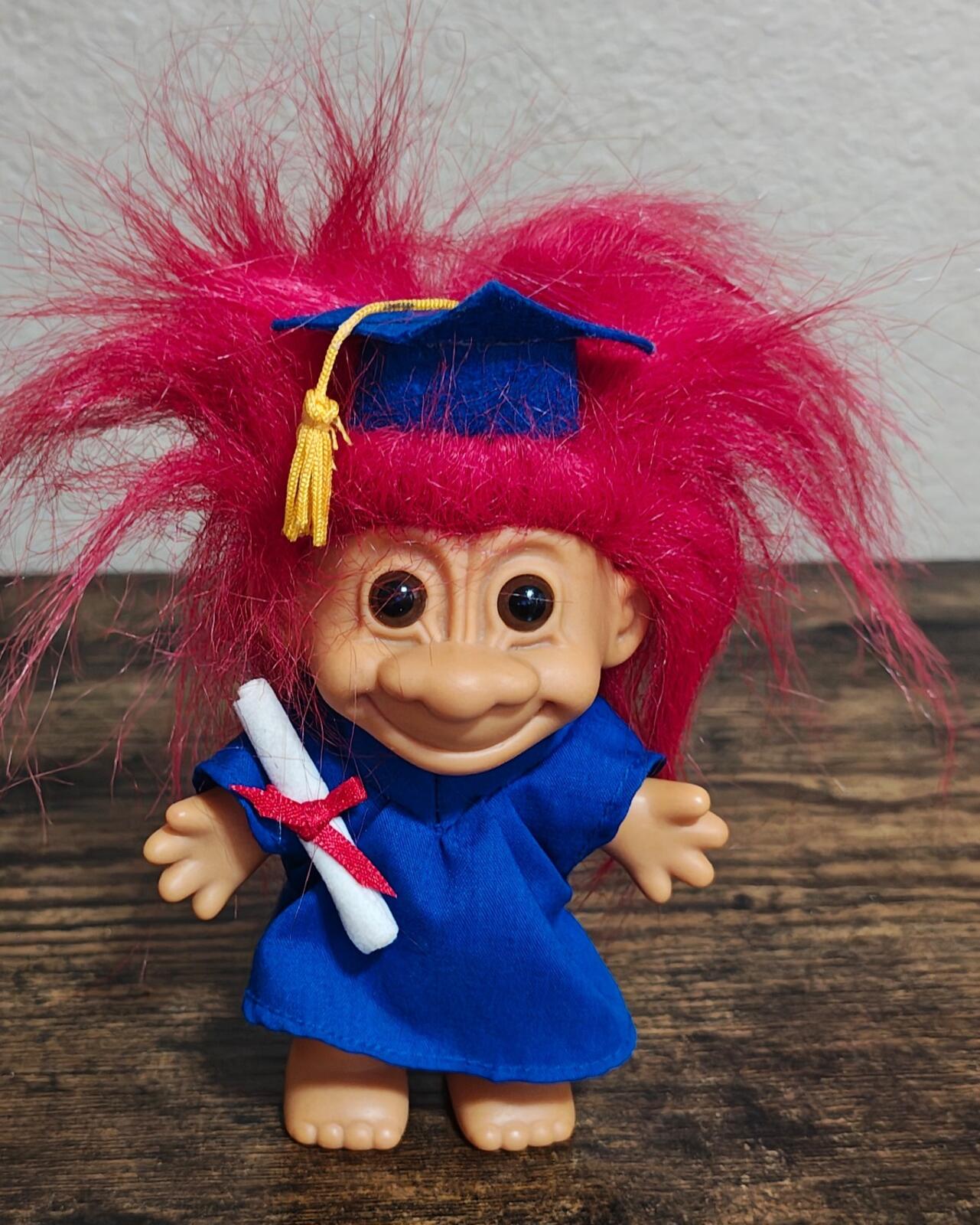 1990s Russ Berrie Graduation Troll Doll