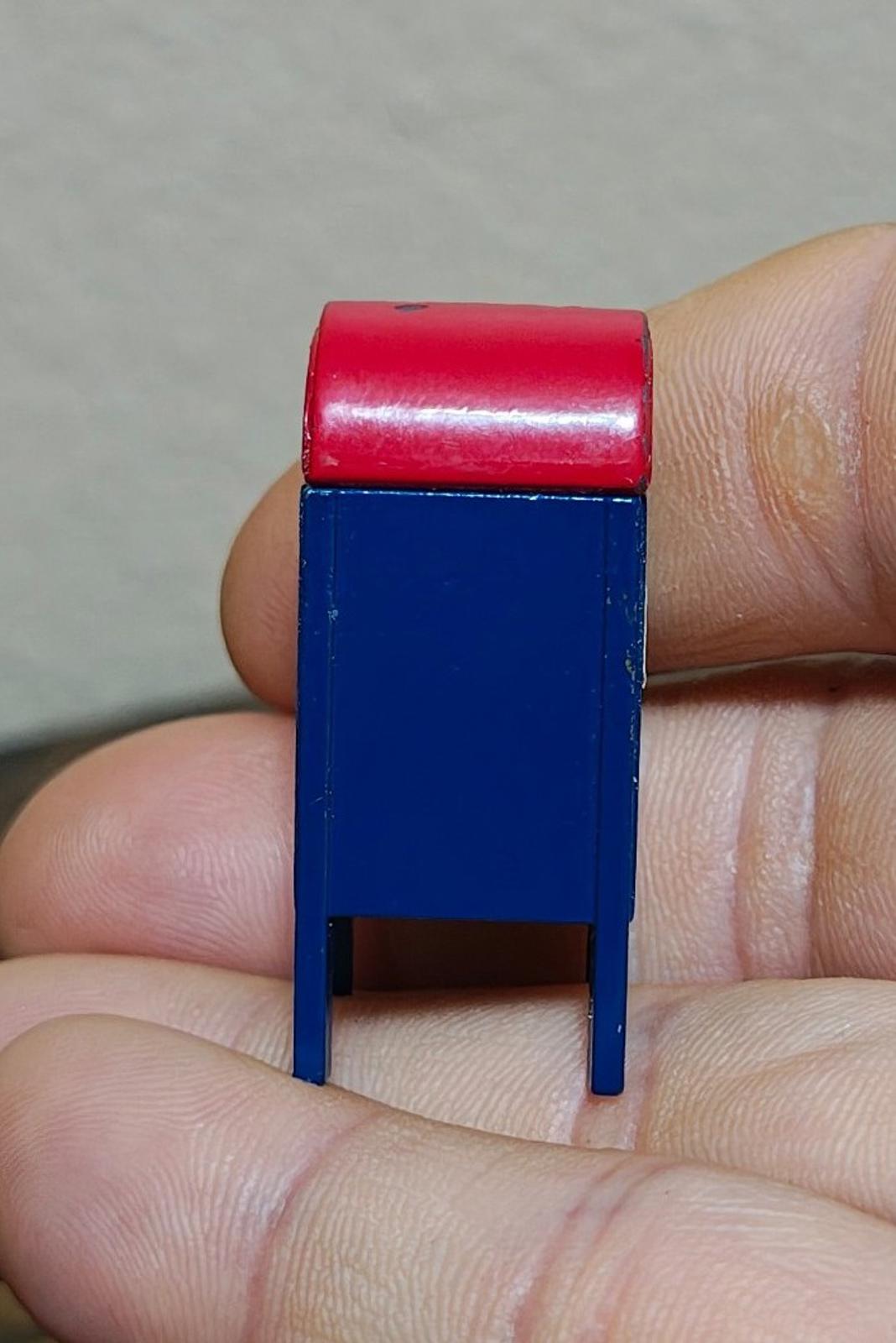 1989 Retired Dept 56 Miniature Metal Hand Painted "Mail Box"