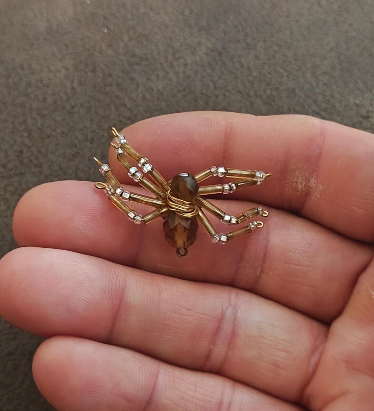 Hand Crafted Beaded Spider Pin & Pendant