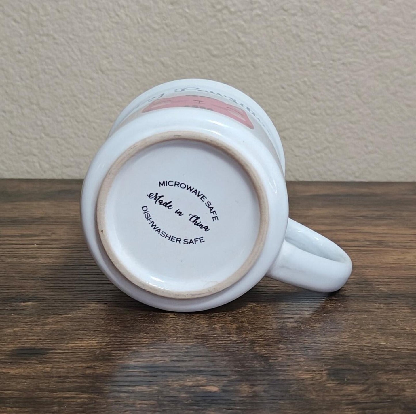 Stay Pawsitive Ceramic white & Pink Cat Mug