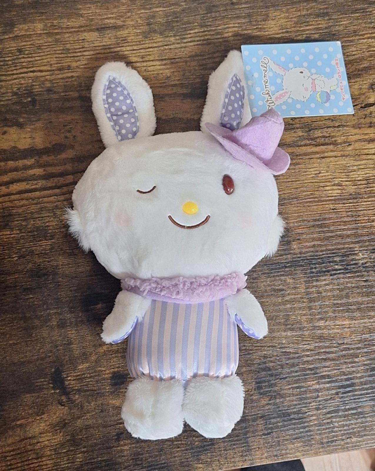 Cute Rare Wish Me Mell Sanrio Purple Hat Plush Striped Conjuror Magician Bunny.