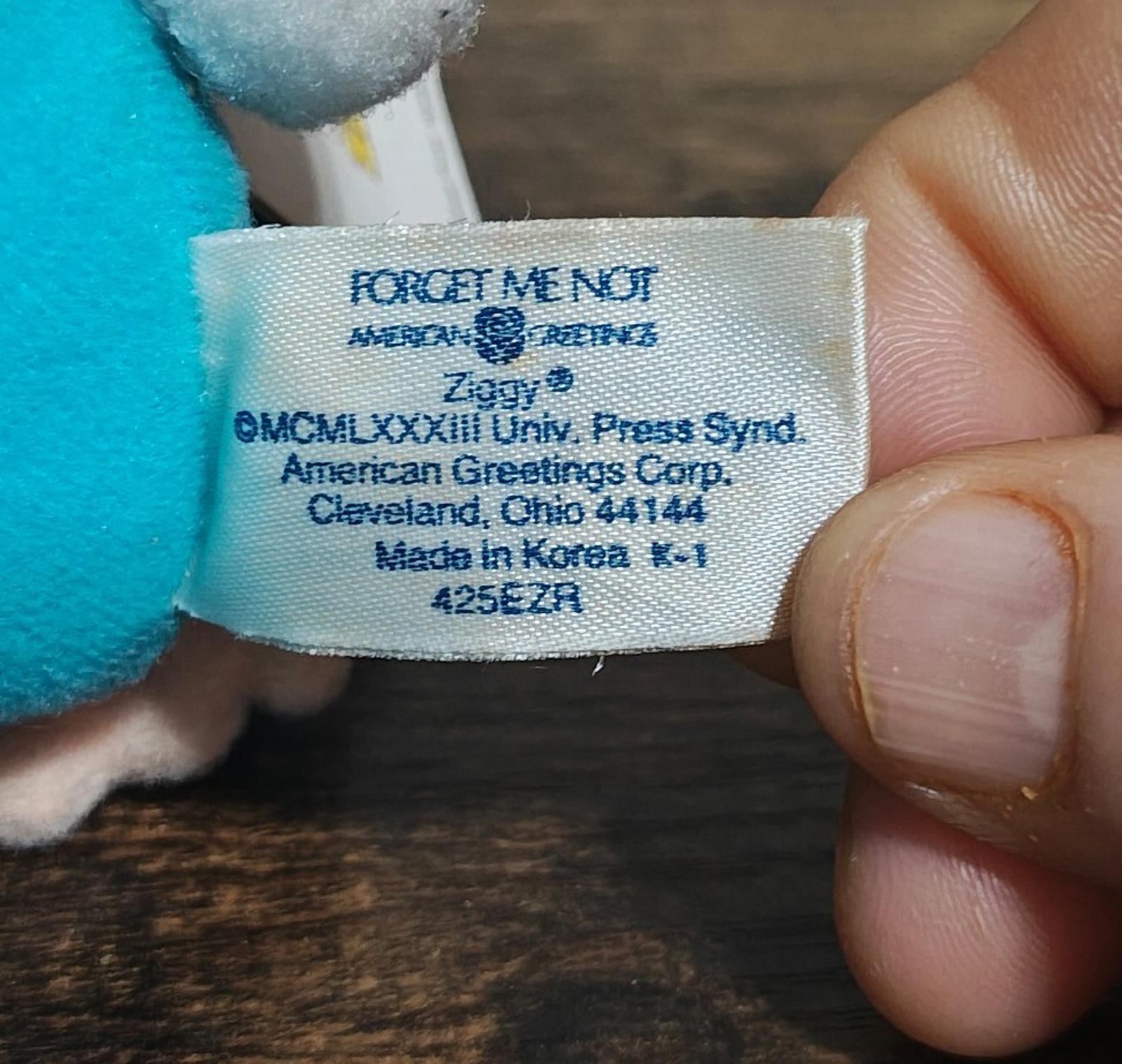 1982 Vintage "Hoppy Easter" 7" Easter Ziggy Plush