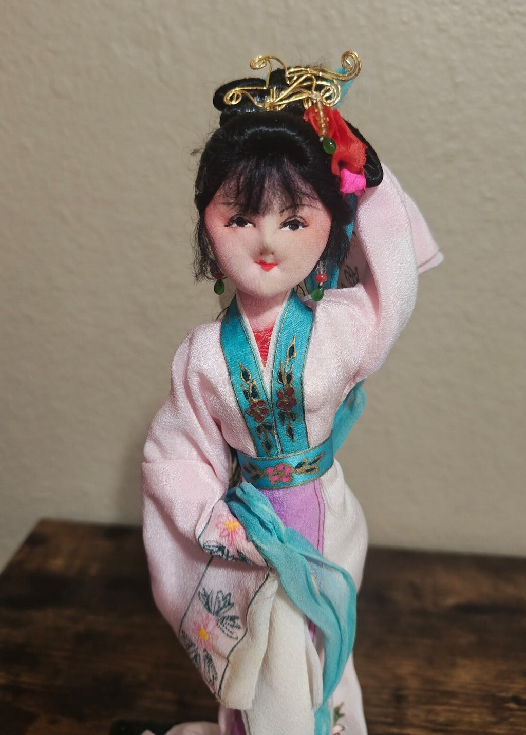 1970s Chinese Silk Costume Doll