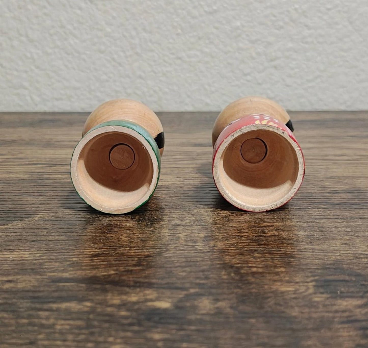 1950's Male and Female Pair Of Rare Japanese Kokeshi Wooden Dolls