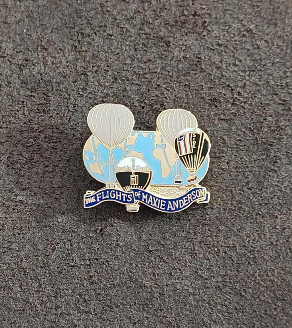 1980s Flights of Maxie Anderson Gold Tone Enamel Pin