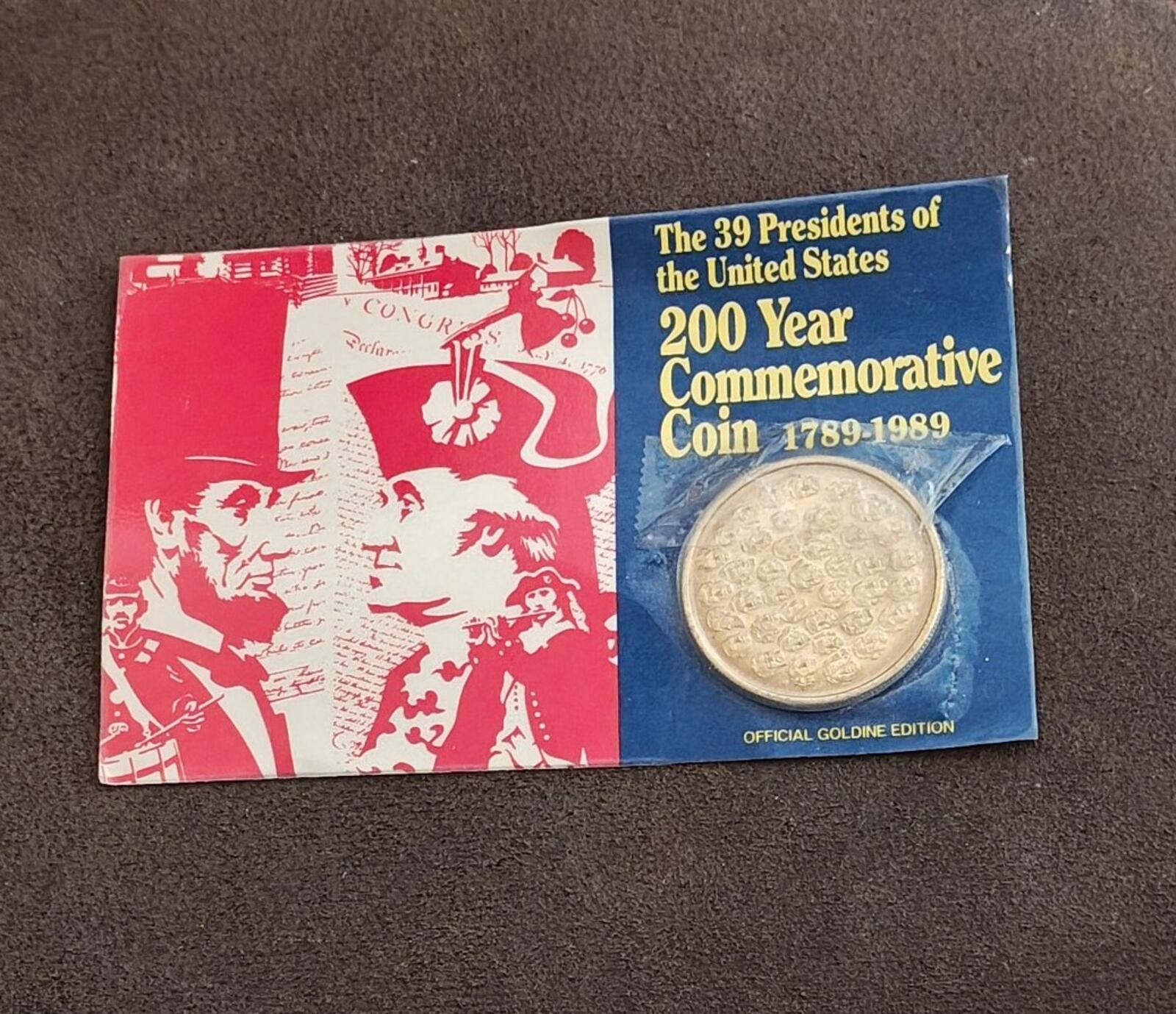 1989 39 Presidents of the United States 200 Year Commemorative Coin