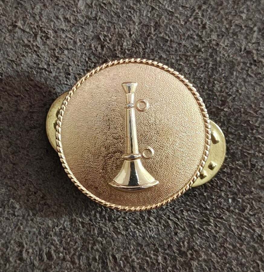 Fire Department Rank Insignia Gold Tone Pin