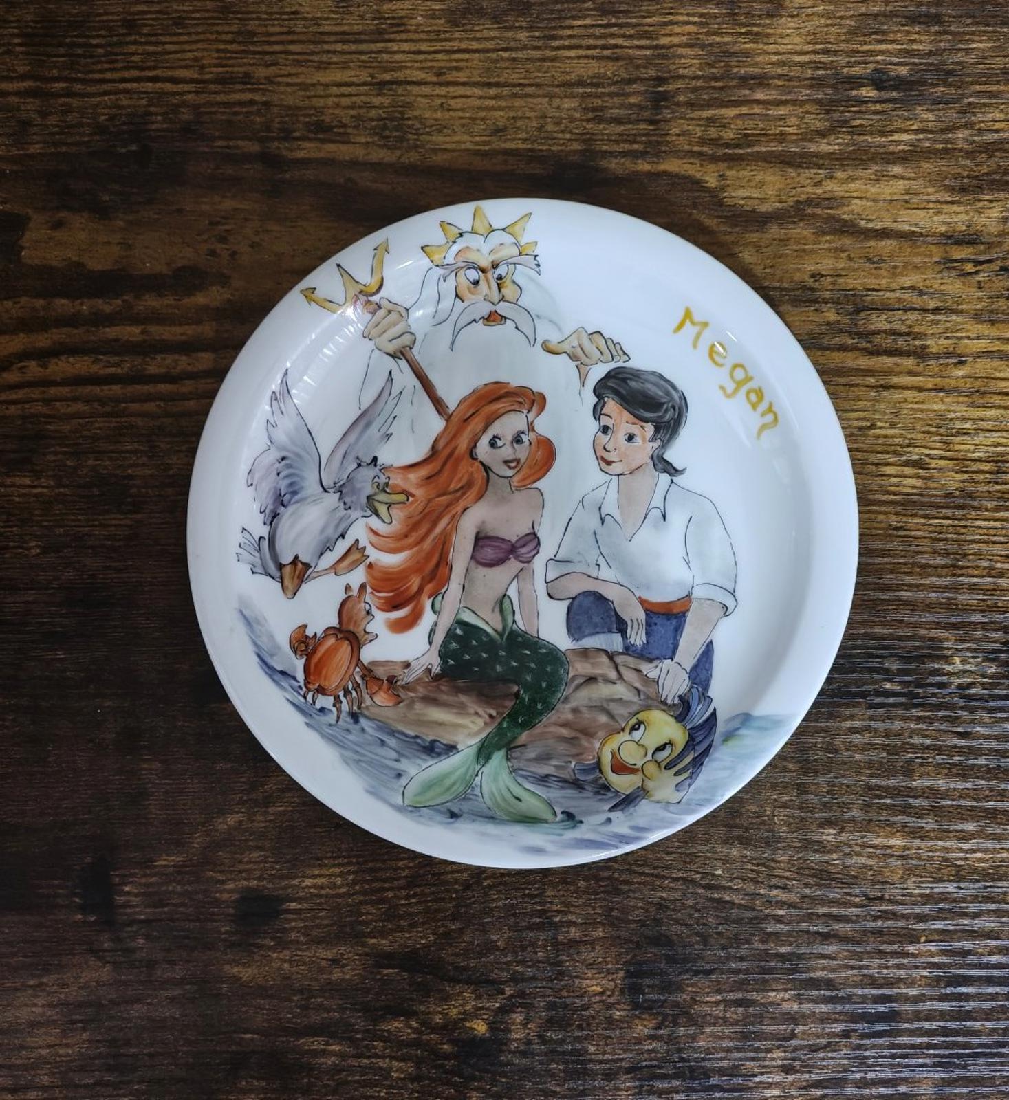 1995 Hand Painted Disney's The Little Mermaid Personalized Megan Plate