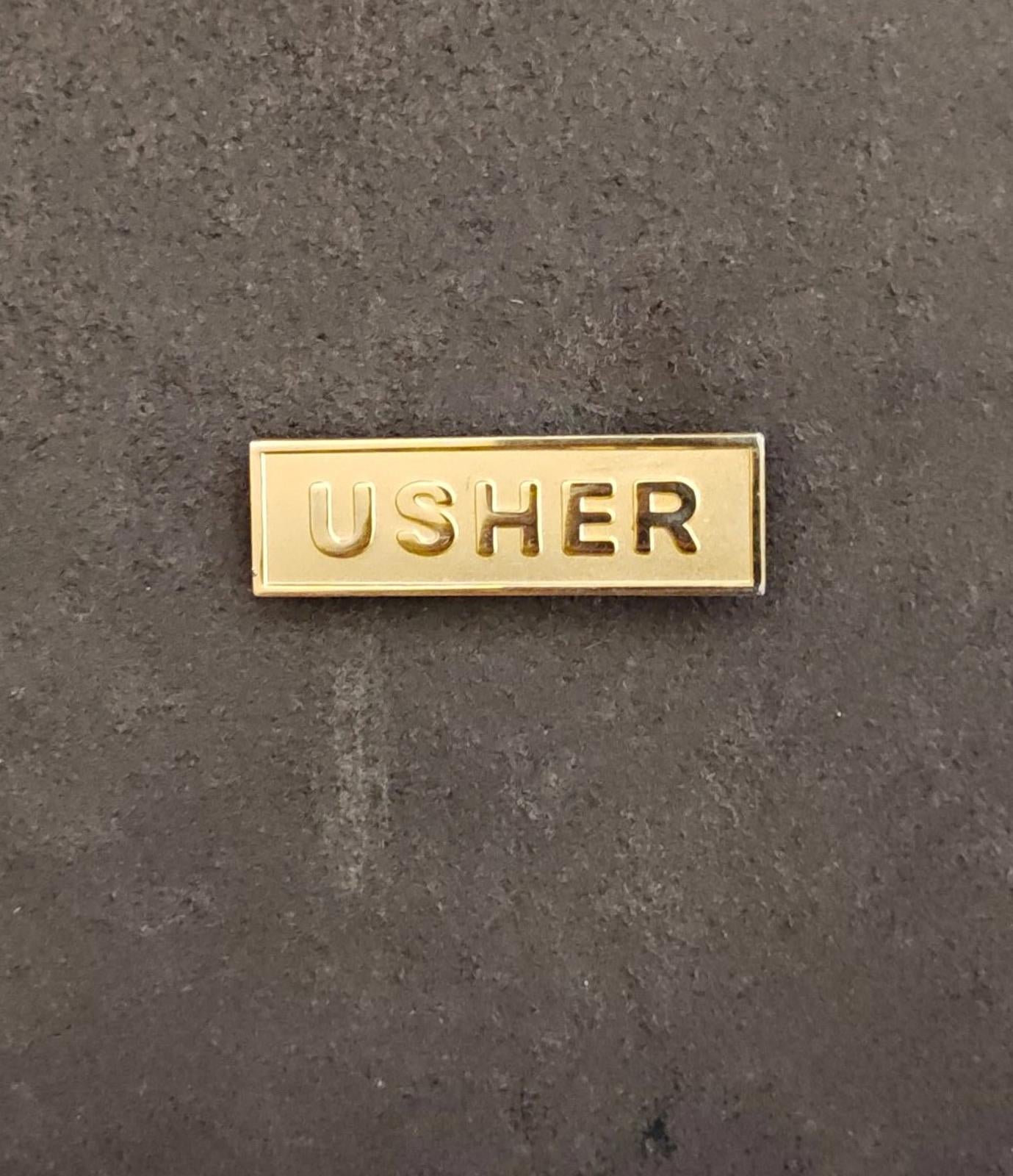 Swanson Christian Products Gold Tone Usher Badge Pin