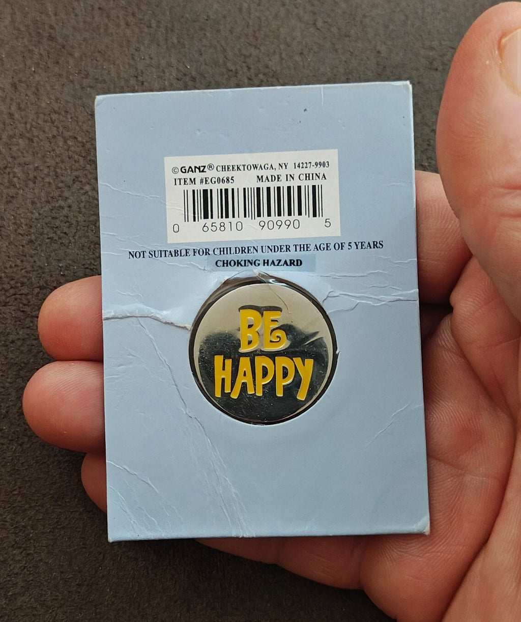 Ganz "Be Happy" Smiley Face Pocket Token From The Tokens Of Love Collection New