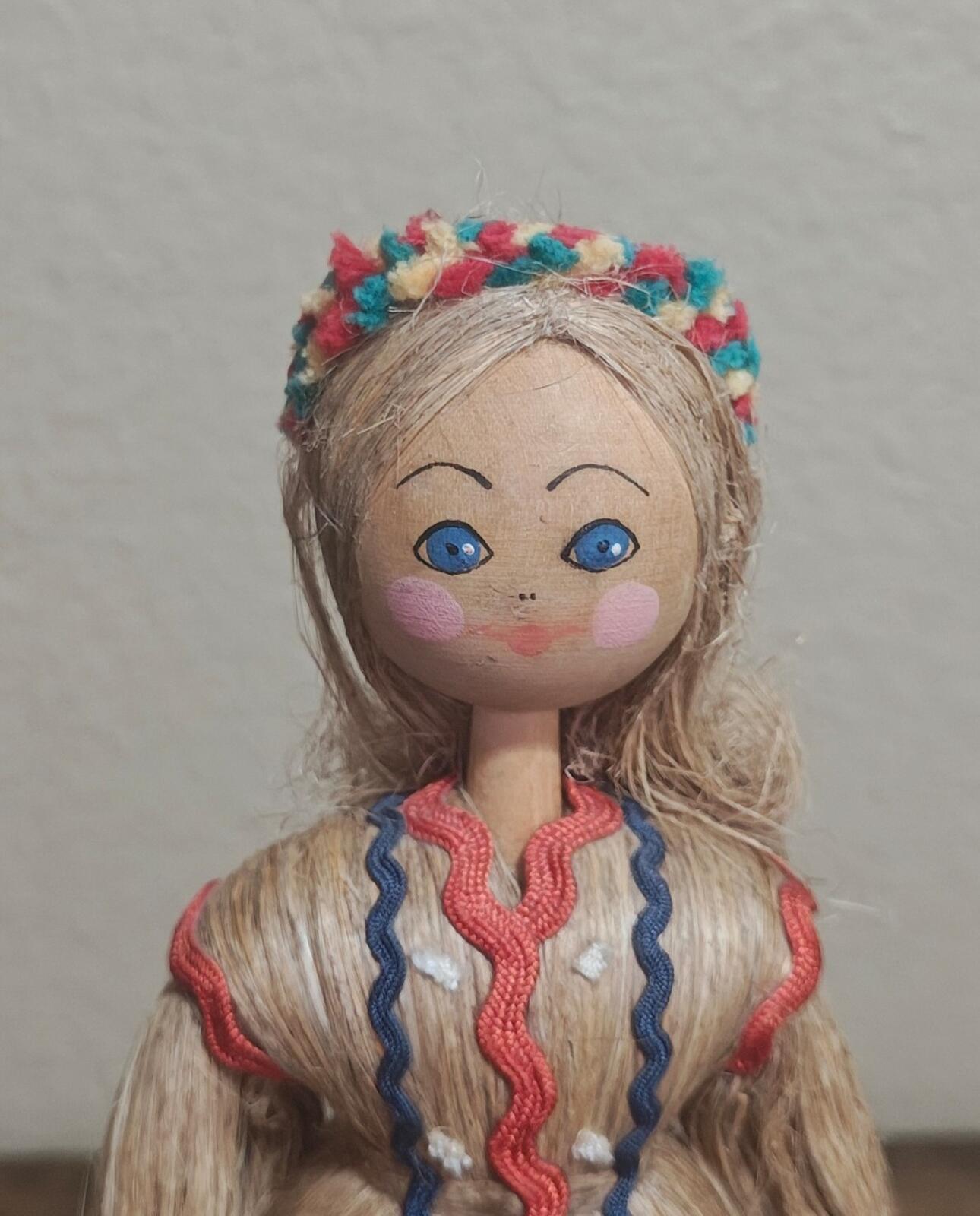 Vintage Handmade Belarus Russian Flax Folk Art Doll