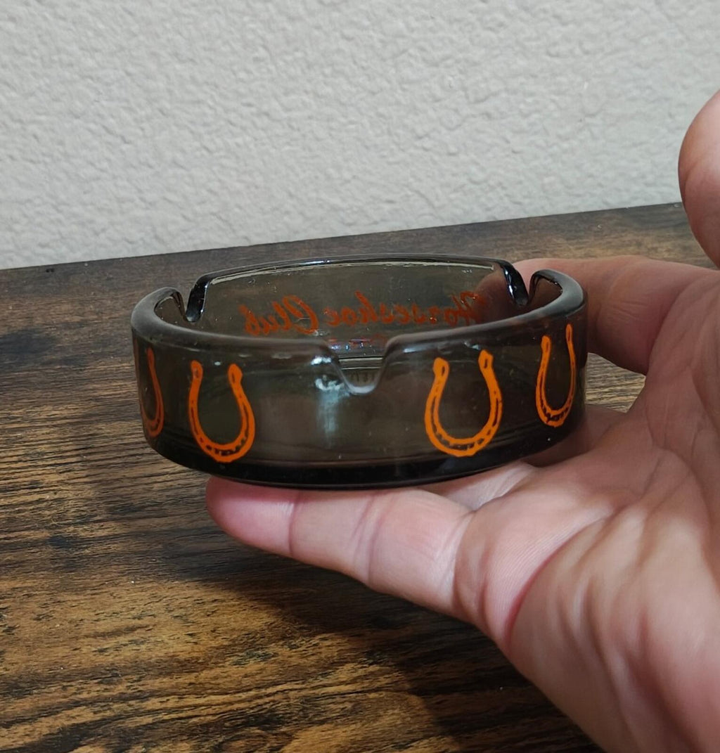 1970s Horseshoe Club Carson City Nevada Glass Ashtray