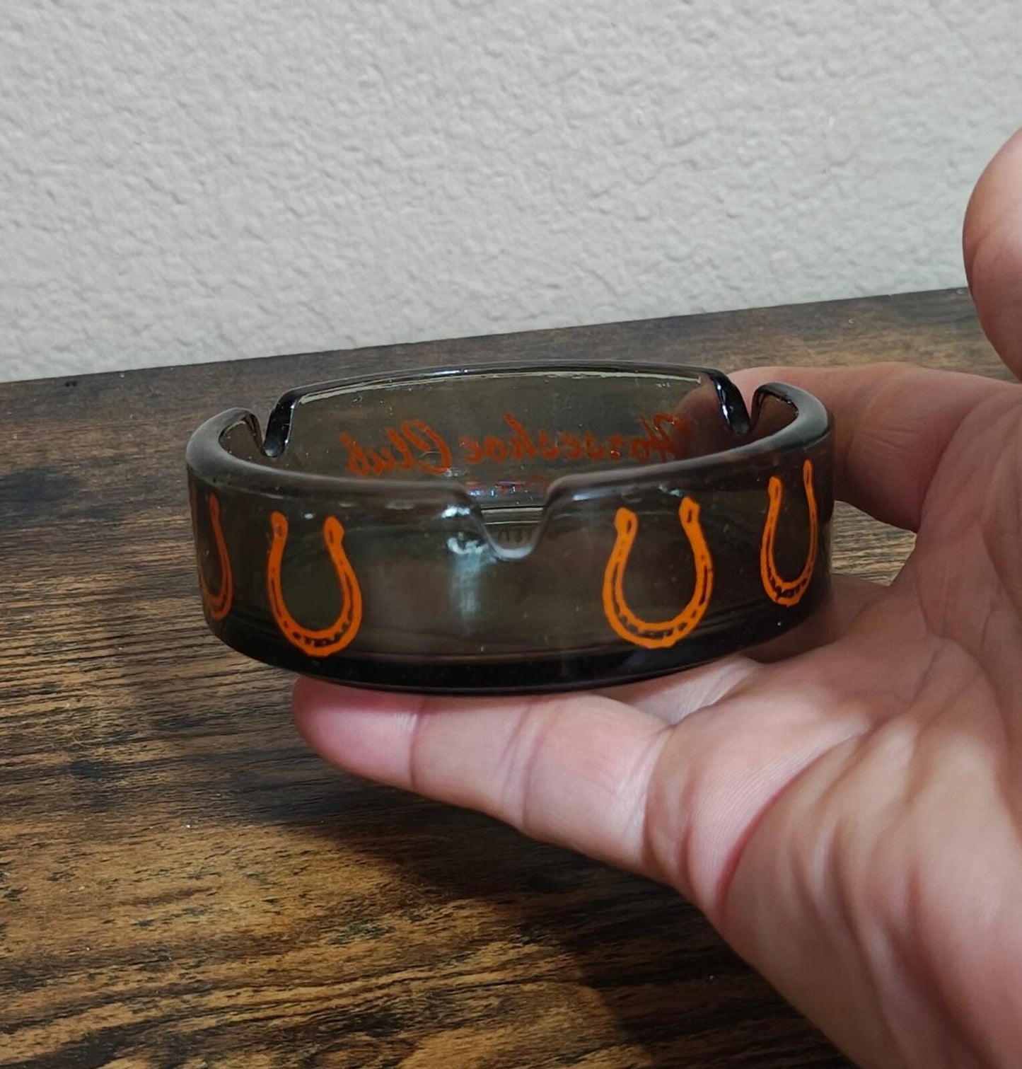 1970s Horseshoe Club Carson City Nevada Glass Ashtray