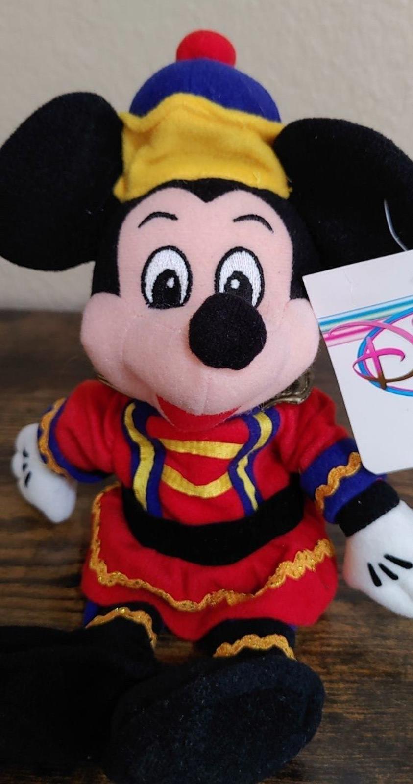 1990's Nutcracker Mickey Mouse Beanbag 9" Plush Doll