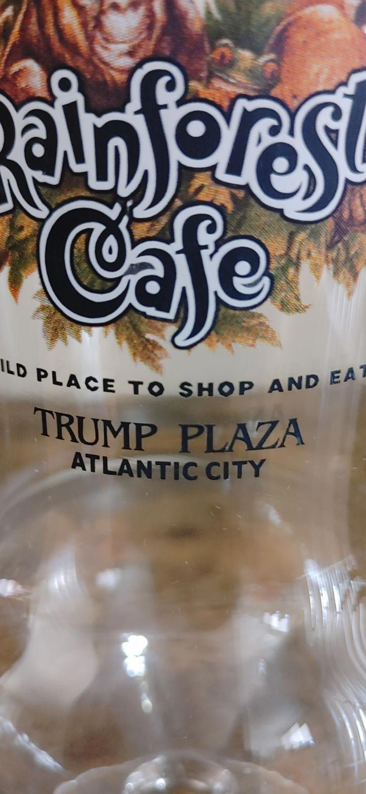 Cool Vintage Rainforest Cafe Atlantic City Trump Plaza Glass