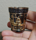 Washington D.C. Souvenir Gold & Black 3D Embosses Shot Glass