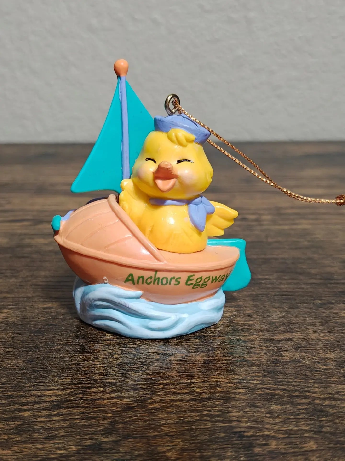 1980s Avon Gift Collection Easter  Eggspressions Sailboat Ornament