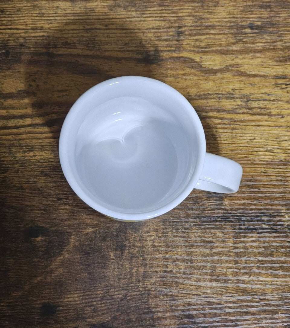 Hello Sunshine Yellow, Black & White Gingham Mug