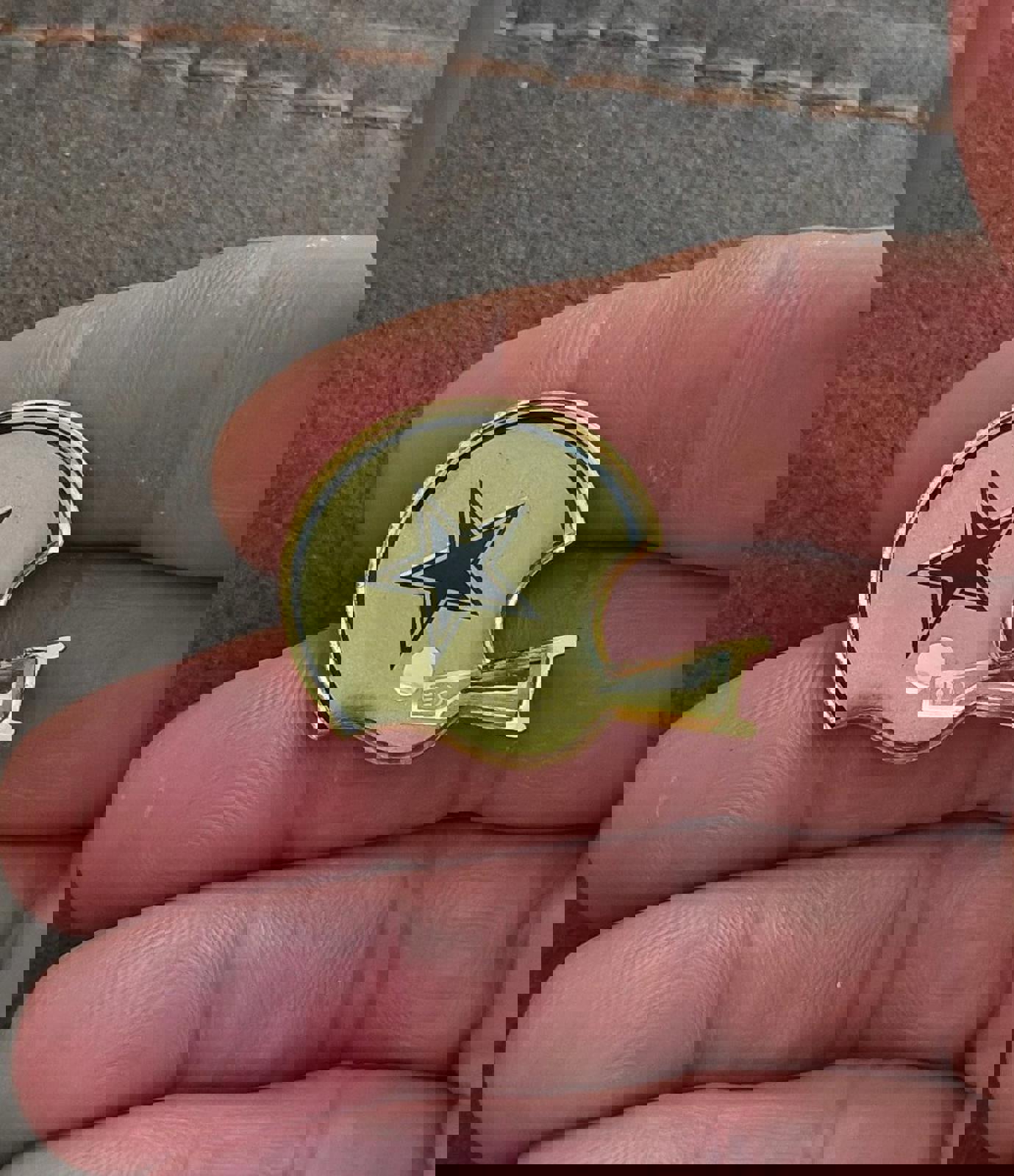 1980's Dallas Cowboys Helmet Gold Tone Enamel Pin