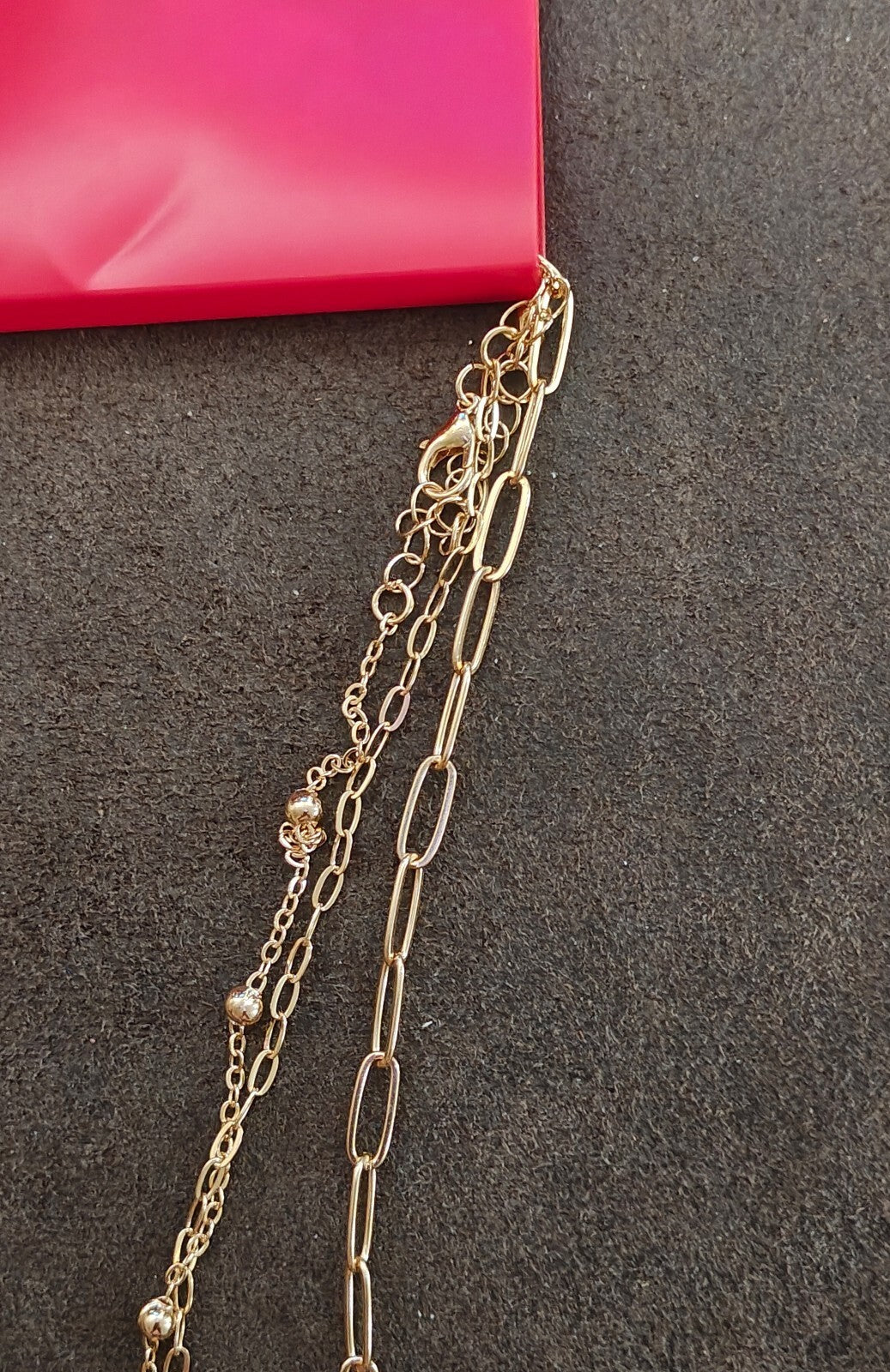 Retired Gold Tone Christmas Charm Layered Necklace NWT