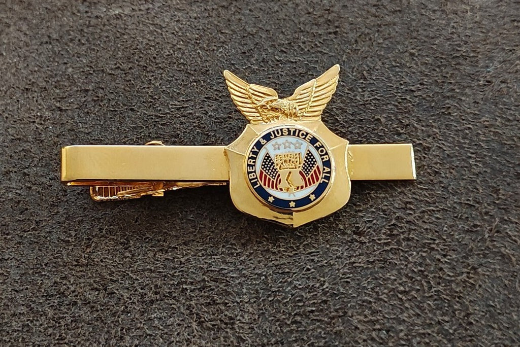 "Liberty & Justice For All"  Law Enforcement or Corrections Officer Tie Bar