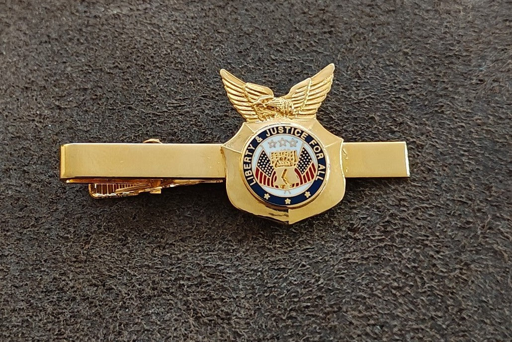 "Liberty & Justice For All"  Law Enforcement or Corrections Officer Tie Bar