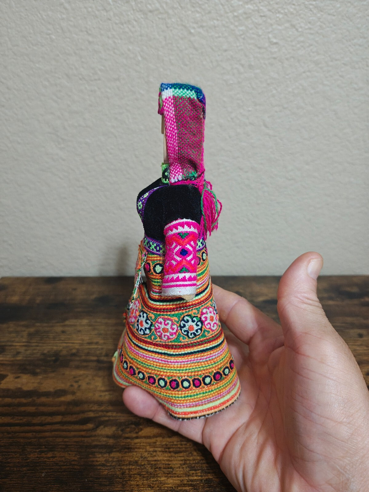1970s Handmade Hmong Doll Folk Art In Traditional Dress