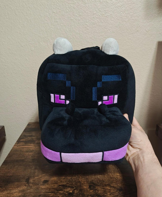 Minecraft Boys Ender 12.5" Black Plush  Backpack NWT
