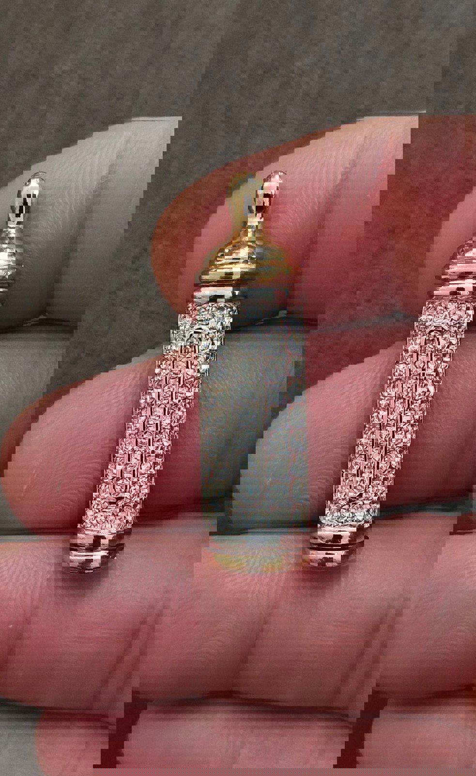 Beautiful Rare Signed Swarovski Baby Bottle Gold Tone Brooch Pin