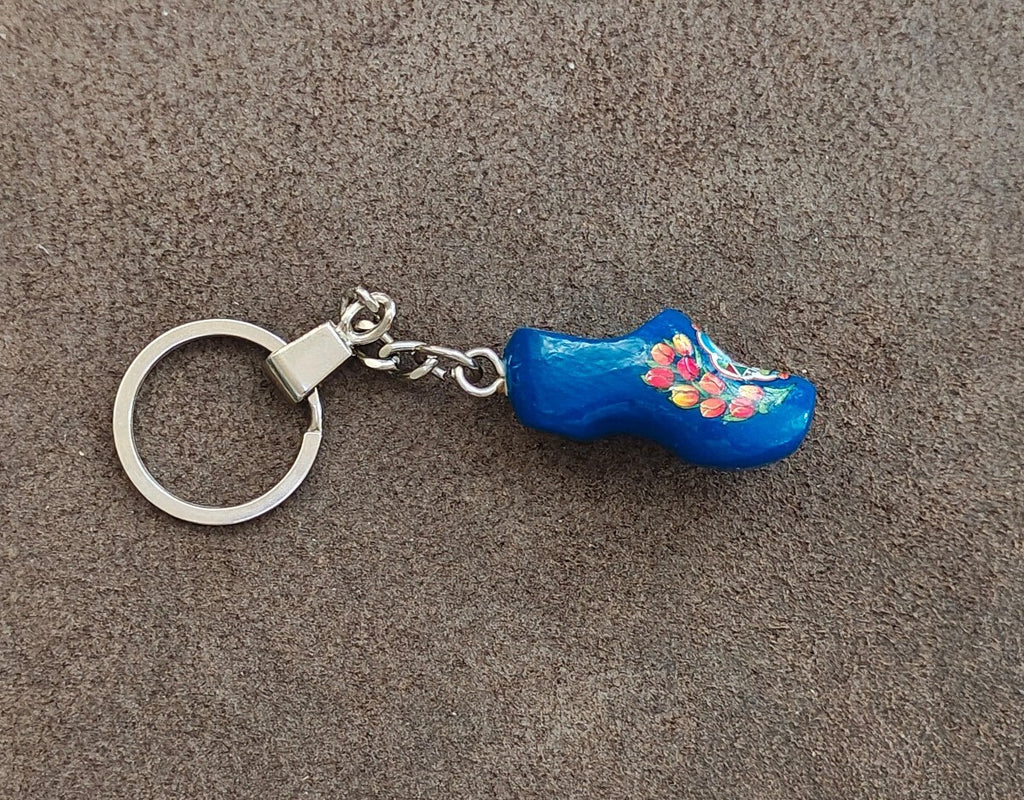 Traditional Hand painted Dutch Miniature Wooden Shoe (clog) Keychain