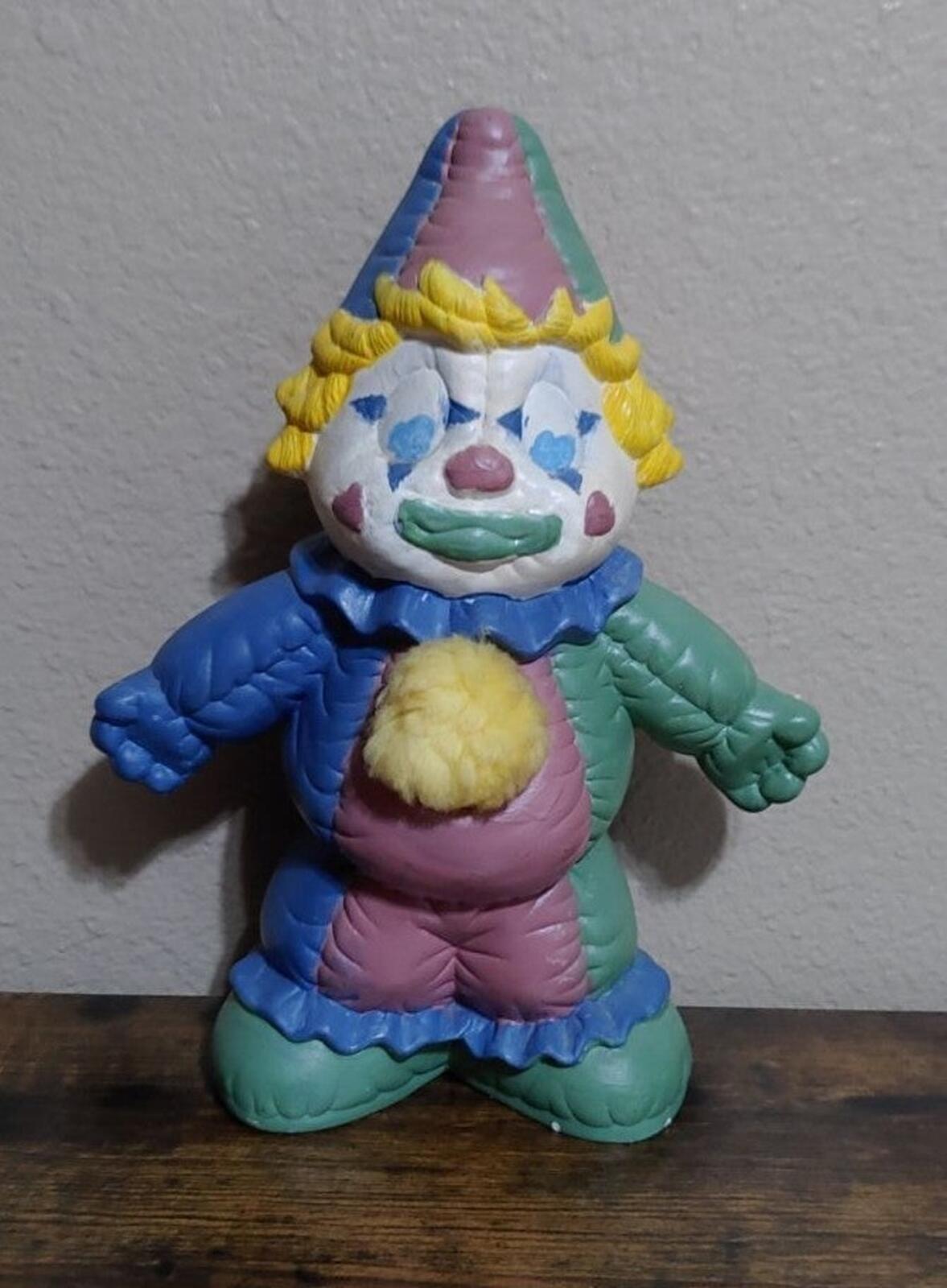 Vintage 12" Hand Painted Porcelain Or Ceramic Clown