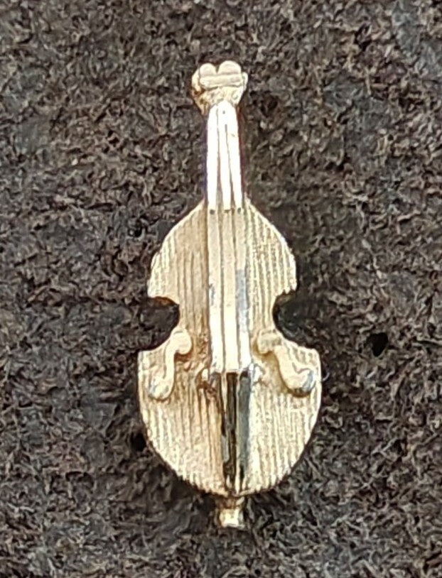 1950s/60s Swank Gold Tone Cello/Violin Tie Tack/Lapel Pin