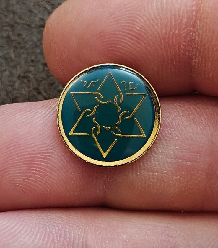 1980s Sar-El Israel Volunteer IDF Support Gold Tone Enamel Pin
