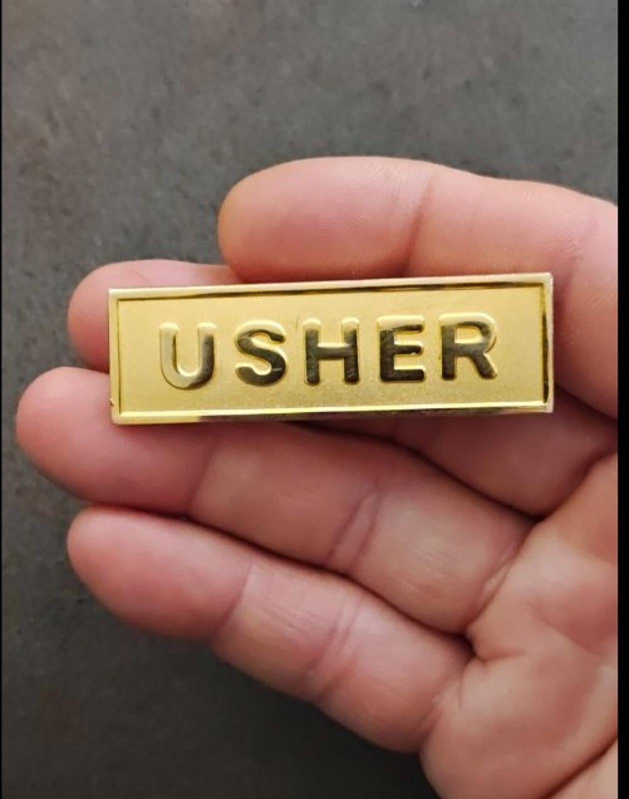 Swanson Christian Products Gold Tone Usher Badge Pin