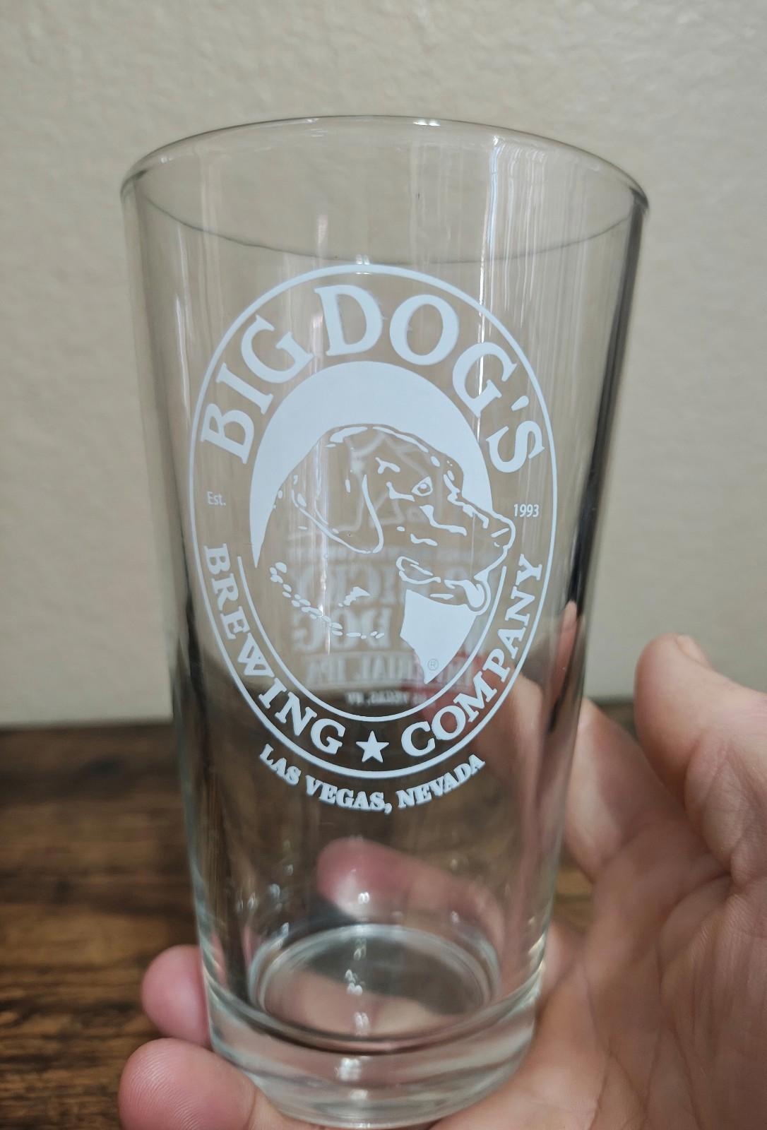1990s Vintage Big Dog's Brewing Company Las Vegas Pint Glass