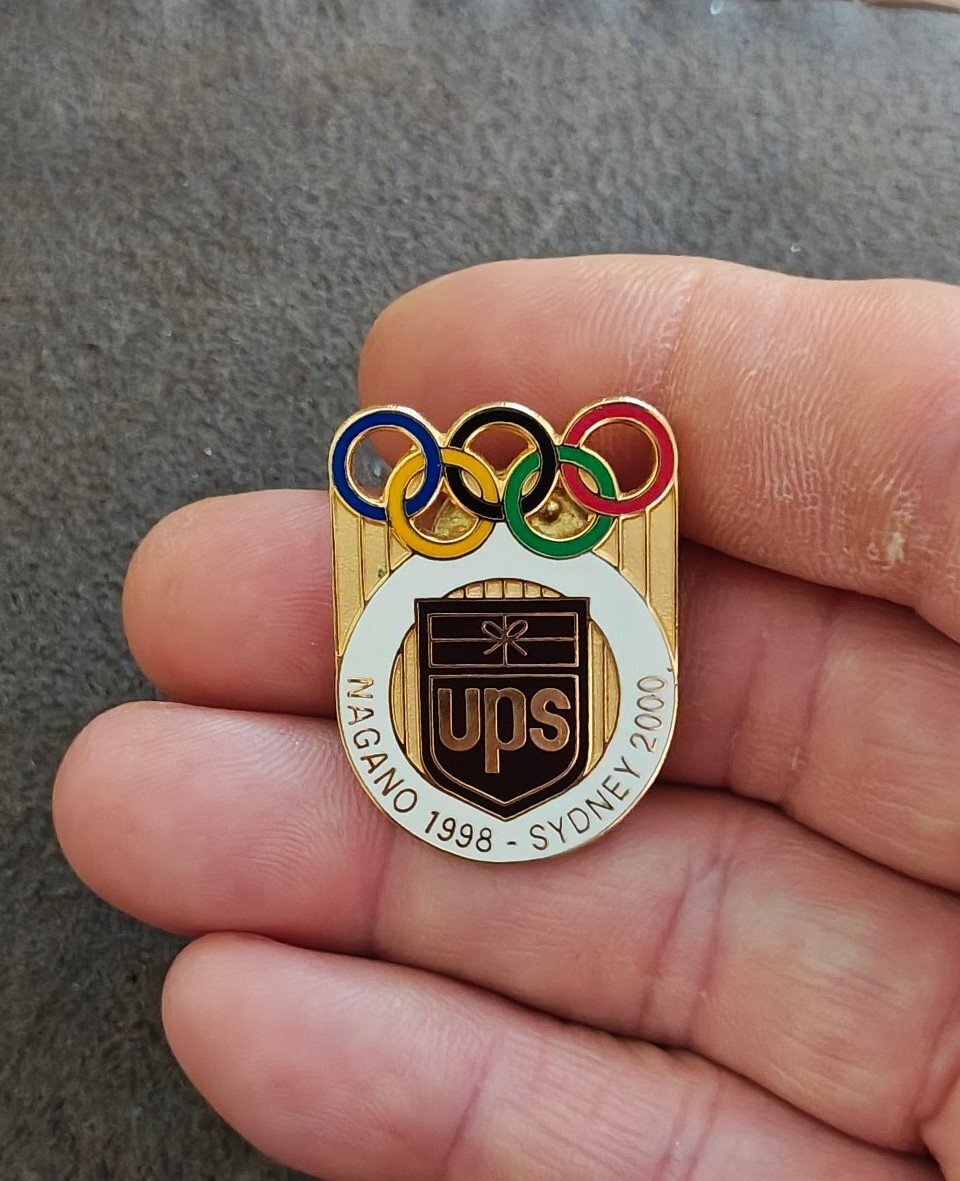 1998 Nagano and Sydney 2000 Olympics UPS Sponsor Gold Tone Pin.