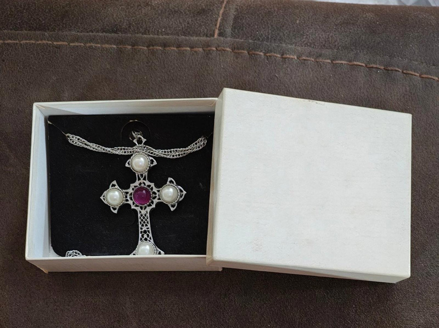 1974 Crusader Cross Sarah Coventry Pendant Necklace