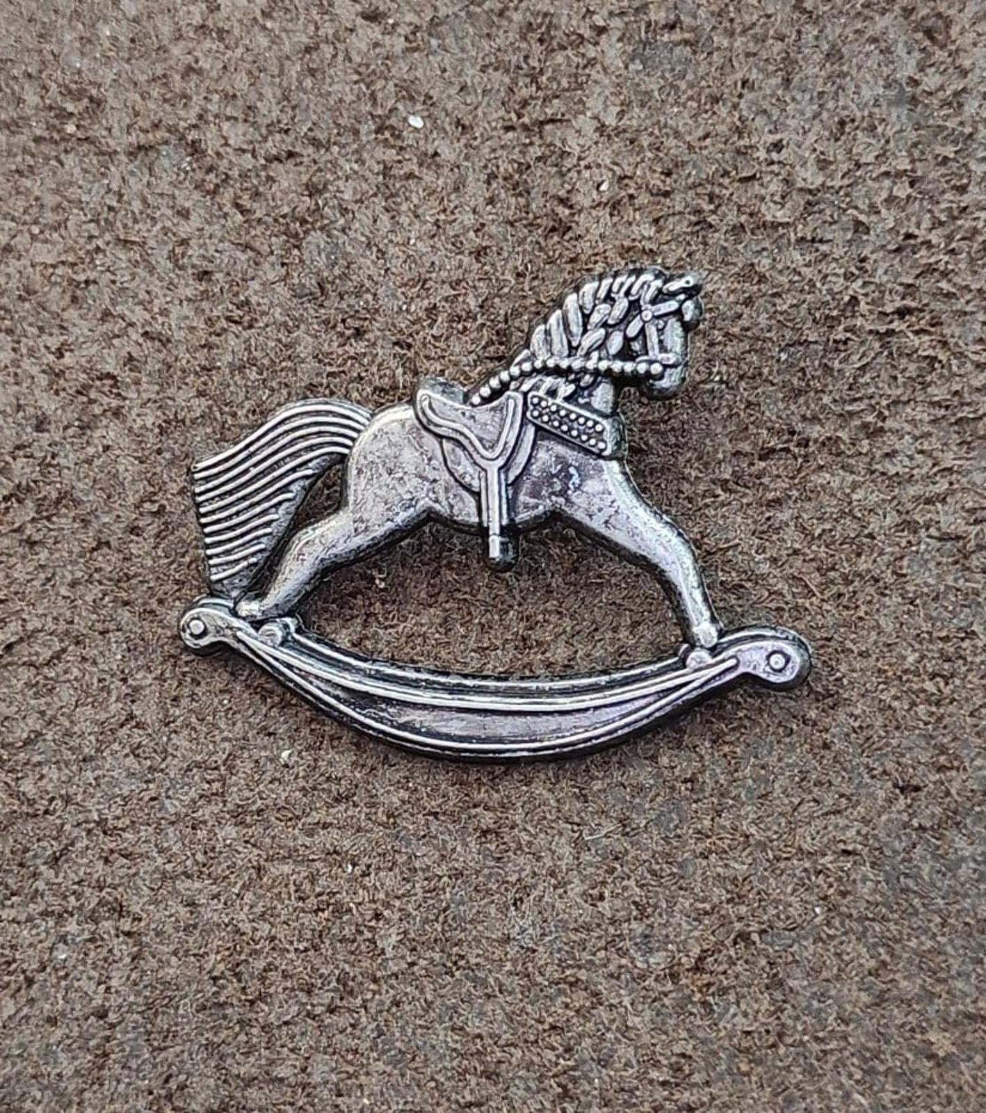 1998  Hallmark Pewter Rocking Horse Pin