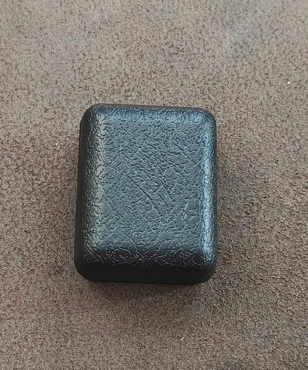 Blue textured presentation box with open top for moose tie tack