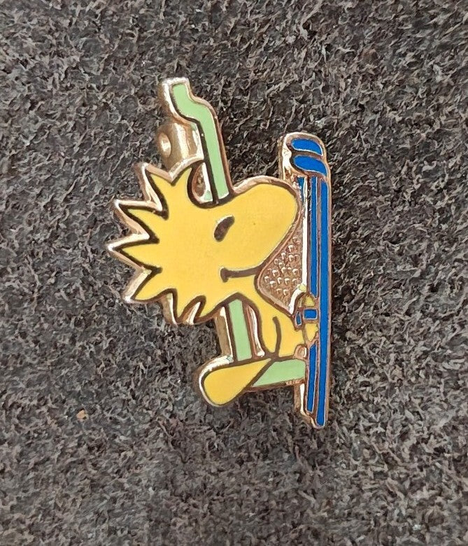 1970s Peanuts Woodstock Riding a Ski Lift