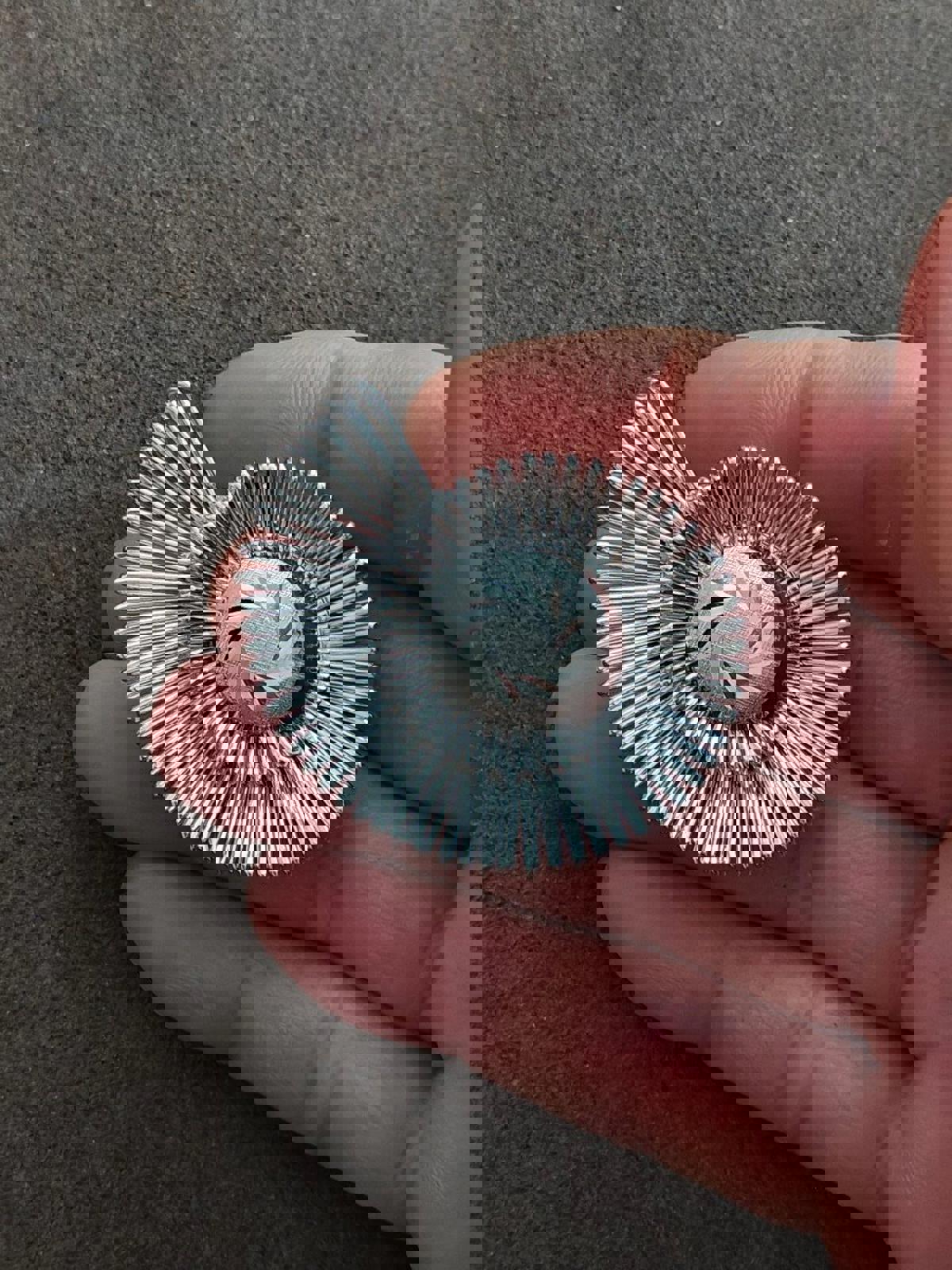 1960's Silver Tone Spiral Scarf Clip