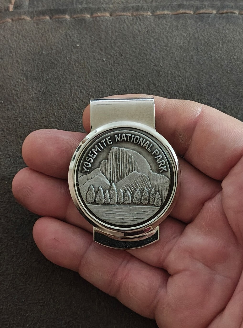 Yosemite National Park Souvenir Pewter & Silver Tone Money Clip